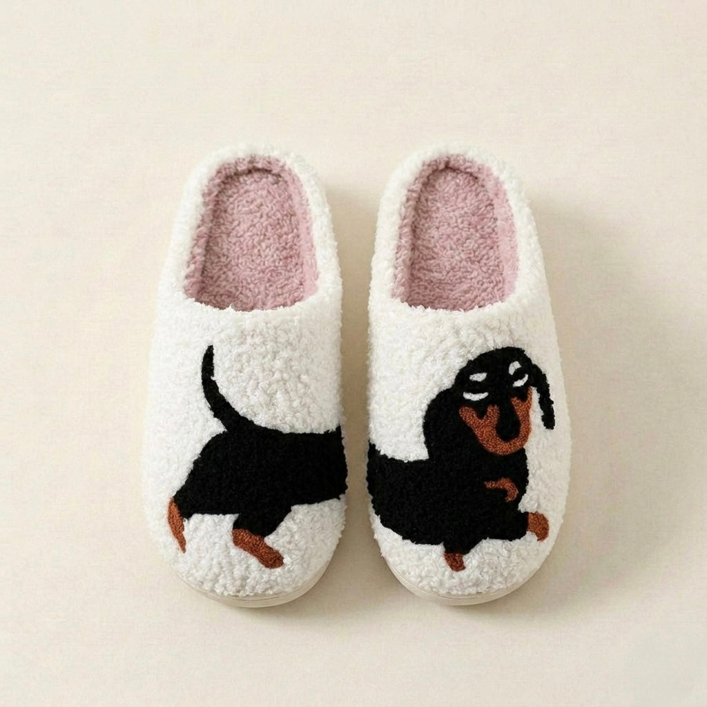 Chaussons Puppy Teckel Noir