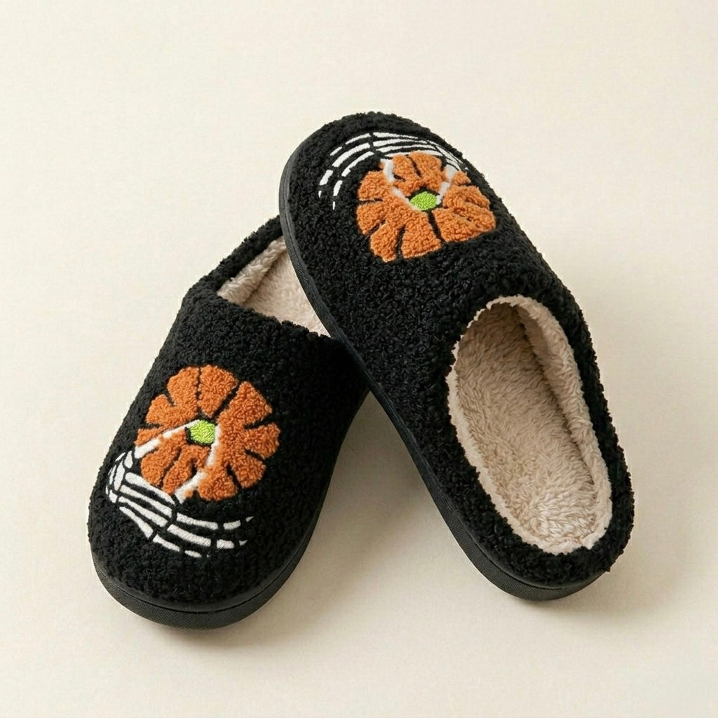 Chaussons Fluffy Citrouilles