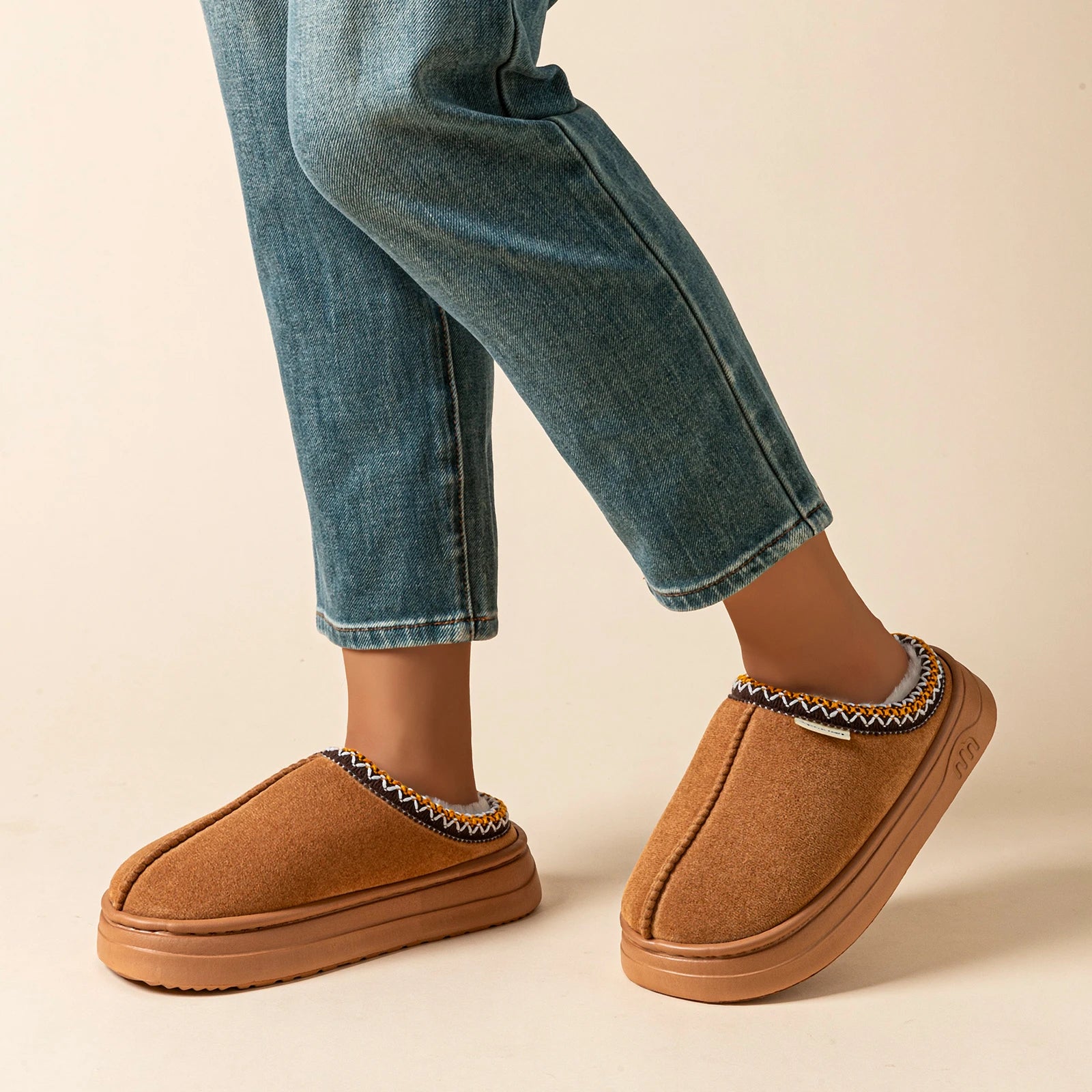 Chaussons Conforts Beige